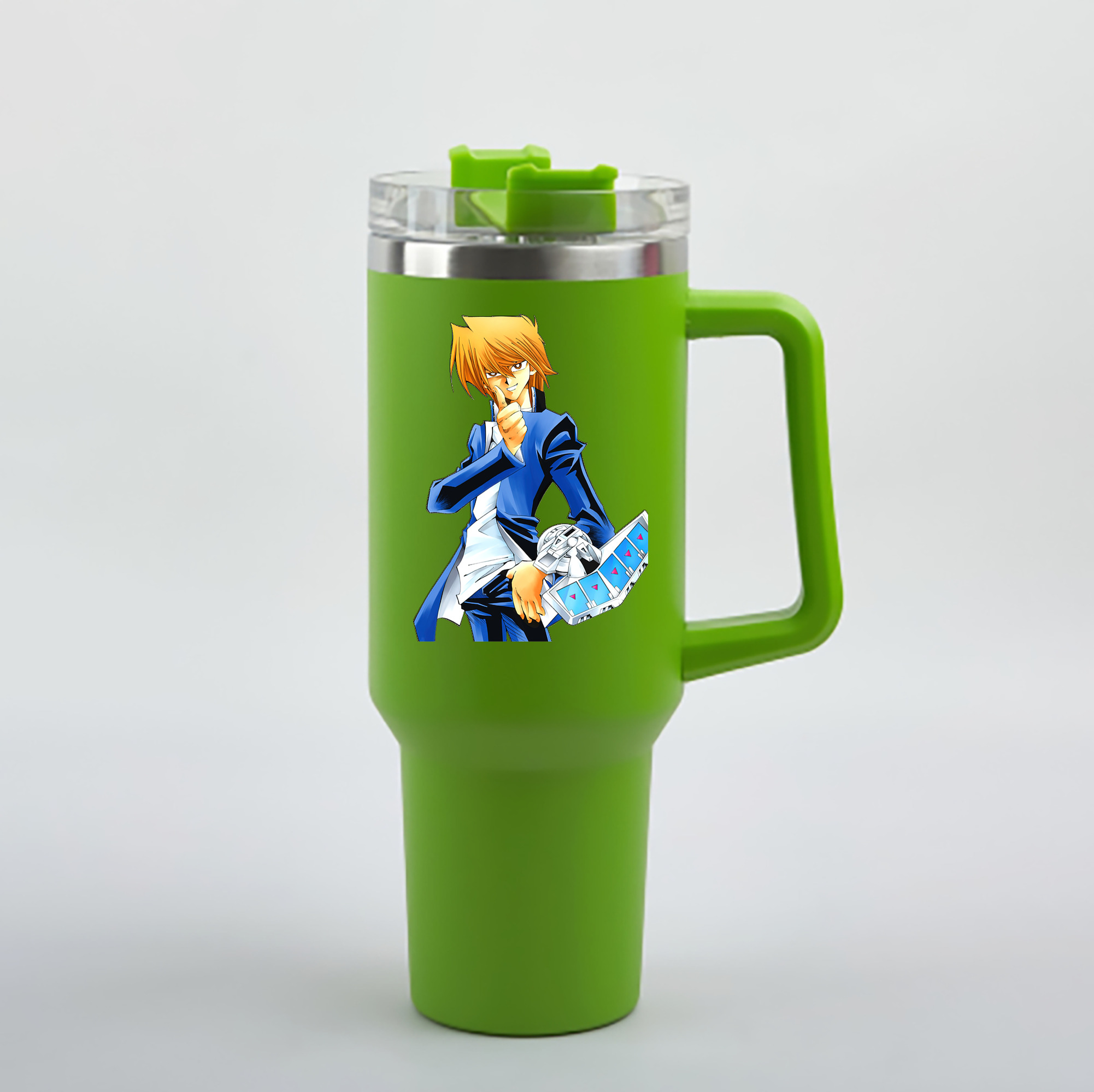 （画像用） 遊☆戯☆王 Yu-Gi-Oh! 1200mL車用タンブラー - クリスタルステッカー（プラスチックストロー付き）